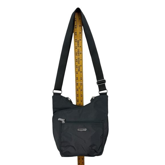 BAGGALLINI Criss Cross Bag Crossbody Purse Double Zip Gray - Picture 12 of 13